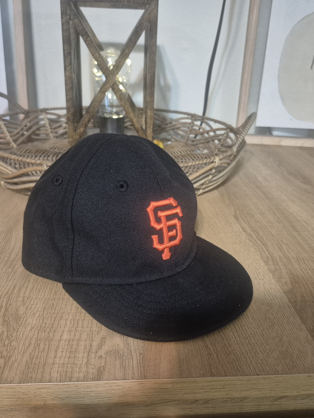New Era Kids Black Cap with Orange SF Logo